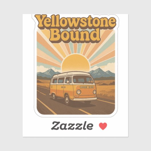 Yellowstone National Park - Avontuur Sticker (Vel)