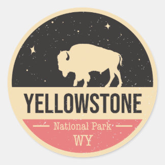 Yellowstone National Park Badge Ronde Sticker