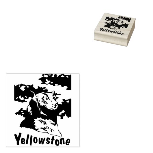 Yellowstone National Park beer Rubberstempel (Gestempeld)