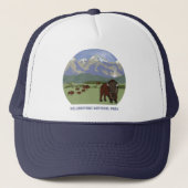 Yellowstone National Park Bison Mountain Classic Trucker Pet (Voorkant)