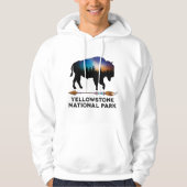 Yellowstone National Park Bison Night Sky Vacking Hoodie (Voorkant)