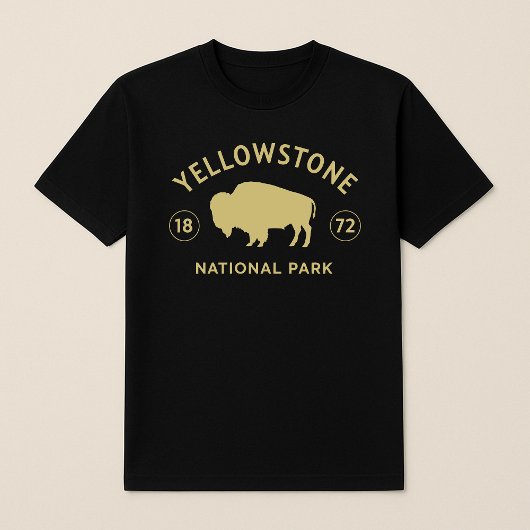 Yellowstone National Park Bison opgericht in 1872 T-shirt