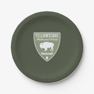 Yellowstone National Park Bison Papieren Bordje