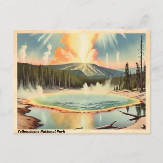 Yellowstone National Park  Briefkaart (Voorkant)