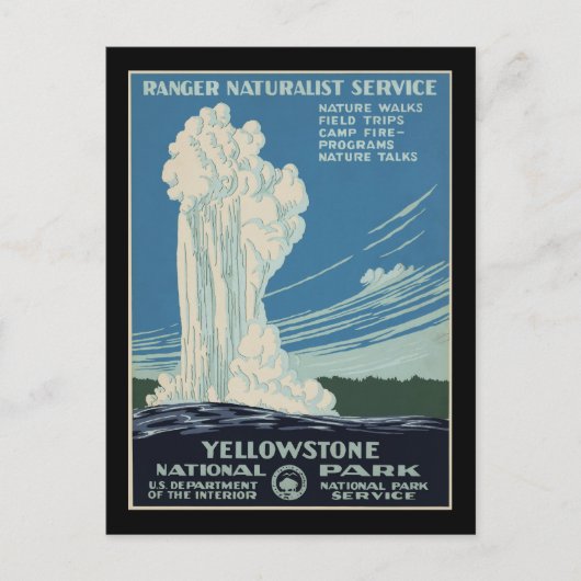 Yellowstone National Park Briefkaart (Voorkant)