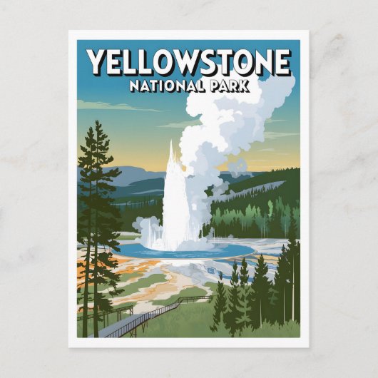 Yellowstone National Park  Briefkaart (Voorkant)