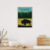  Yellowstone National Park Buffalo Poster (Keuken)