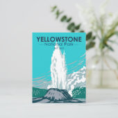 Yellowstone National Park Castle Geyser  Briefkaart (Staand voorkant)