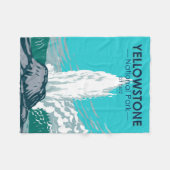 Yellowstone National Park Castle Geyser  Fleece Deken (Voorkant (Horizontaal))