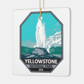 Yellowstone National Park Castle Geyser Keramisch Ornament (Links)