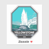 Yellowstone National Park Castle Geyser  Sticker (Vel)
