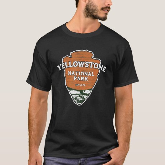 Yellowstone National Park Classic Style Arrowhead  T-shirt (Voorkant)
