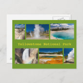 Yellowstone National Park Collage Postcard Briefkaart (Voorkant / Achterkant)
