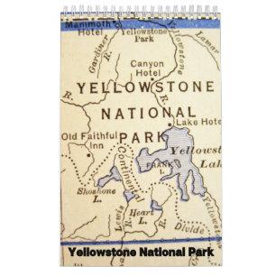 Yellowstone National Park Collectie Wall Agenda Kalender