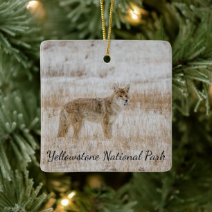 Yellowstone National Park Coyote Ornament