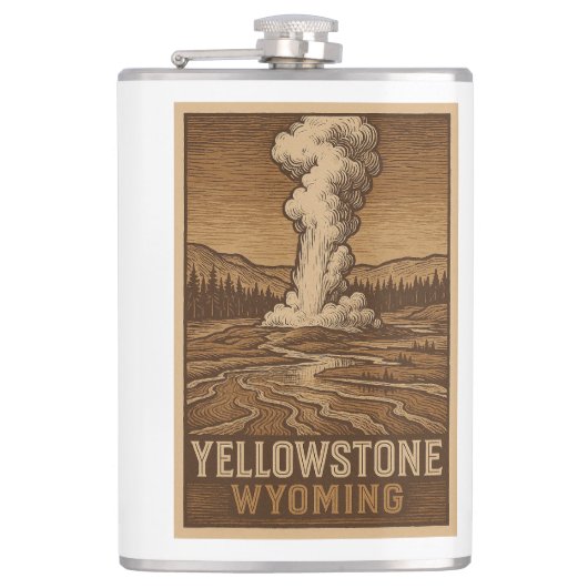 Yellowstone National Park Flask Heupfles (Voorkant)