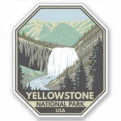 Yellowstone National Park Gibbon Herfst  Sticker (Voorkant)
