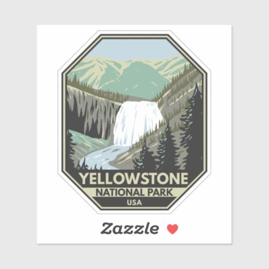 Yellowstone National Park Gibbon Herfst  Sticker (Vel)