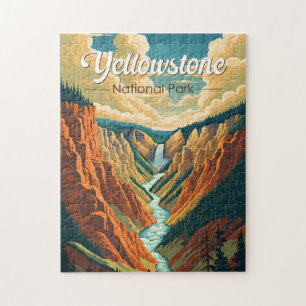 Yellowstone National Park Grand Canyon Retro Art Legpuzzel