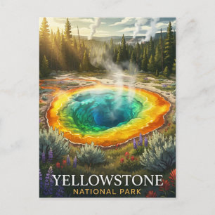 Yellowstone National Park Grand Prismatic Spring Briefkaart