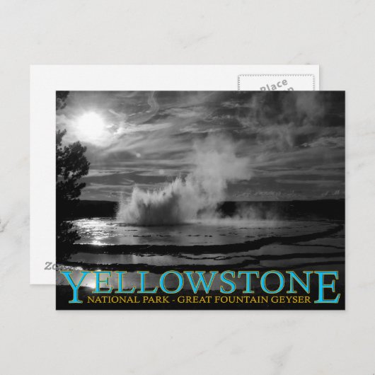 Yellowstone National Park Great Fountain Geyser Briefkaart (Voorkant / Achterkant)