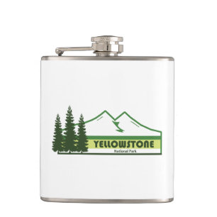 Yellowstone National Park Green Stripes Heupfles