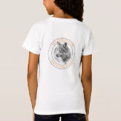 Yellowstone National Park, Grijze Wolf Art, Cirkel T-shirt (Achterkant)
