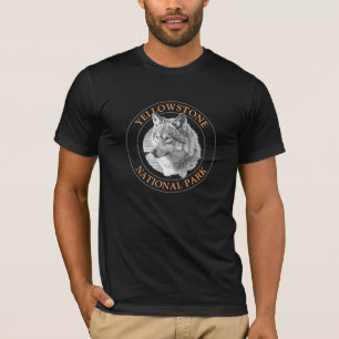 Yellowstone National Park, Grijze Wolf Kunst, Cirk T-shirt