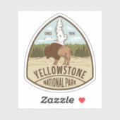 Yellowstone National Park Grote Vinyl Sticker (Vel)