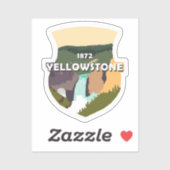 Yellowstone National Park Grote Vinyl Sticker (Vel)