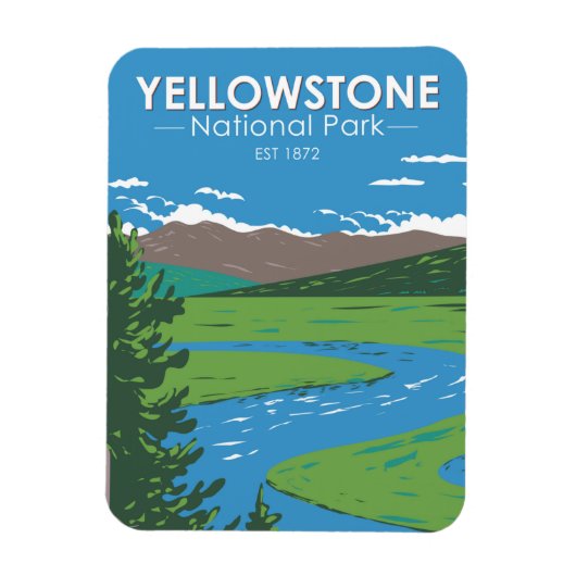 Yellowstone National Park Hayden Valley Magneet (Verticaal)