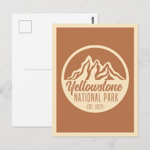Yellowstone National Park Hiking Camping Briefkaart
