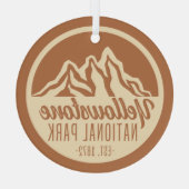 Yellowstone National Park Hiking Camping Glas Ornament (Achterkant)