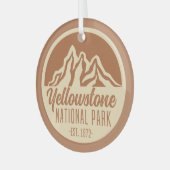 Yellowstone National Park Hiking Camping Glas Ornament (Voorkant links)