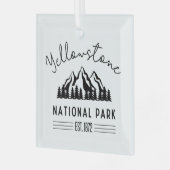 Yellowstone National Park Hiking Camping Glas Ornament (Voorkant links)