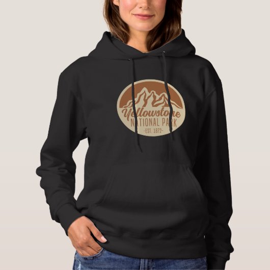 Yellowstone National Park Hiking Camping Hoodie (Voorkant)