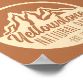 Yellowstone National Park Hiking Camping Poster (Hoek)