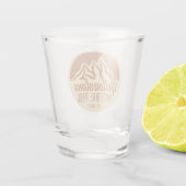 Yellowstone National Park Hiking Camping Shot Glas (Achterkant)