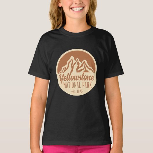 Yellowstone National Park Hiking Camping T-shirt (Voorkant)