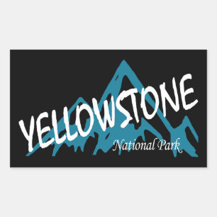 Yellowstone National Park in Wyoming Montana Rechthoekige Sticker