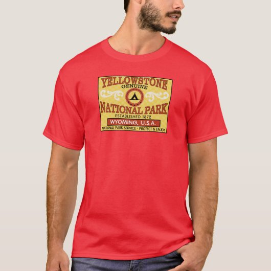 Yellowstone National Park  label T-shirt (Voorkant)