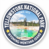 Yellowstone National Park Landscape Sticker (Voorkant)