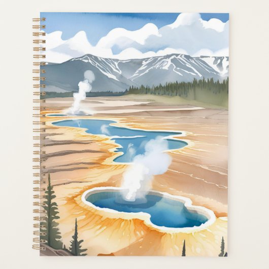 Yellowstone National Park | Landscape Watercolor (Devant)