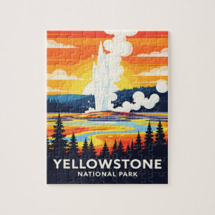 Yellowstone National Park – Levendige Geiser Legpuzzel