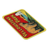 Yellowstone National Park Magnet Vintage voyage (Côté Droit)