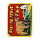 Yellowstone National Park Magnet Vintage voyage (Vertical)