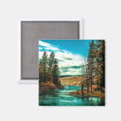 Yellowstone National Park Magnit Magneet (Voorkant / Achterkant)