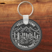 Yellowstone National Park  Monoline Sleutelhanger (Voorkant)