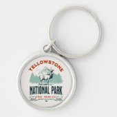 Yellowstone National Park Mountain Landscape Sleutelhanger (Voorkant)