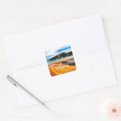 Yellowstone National Park Mountains Natuur Animals Vierkante Sticker (Envelop)
